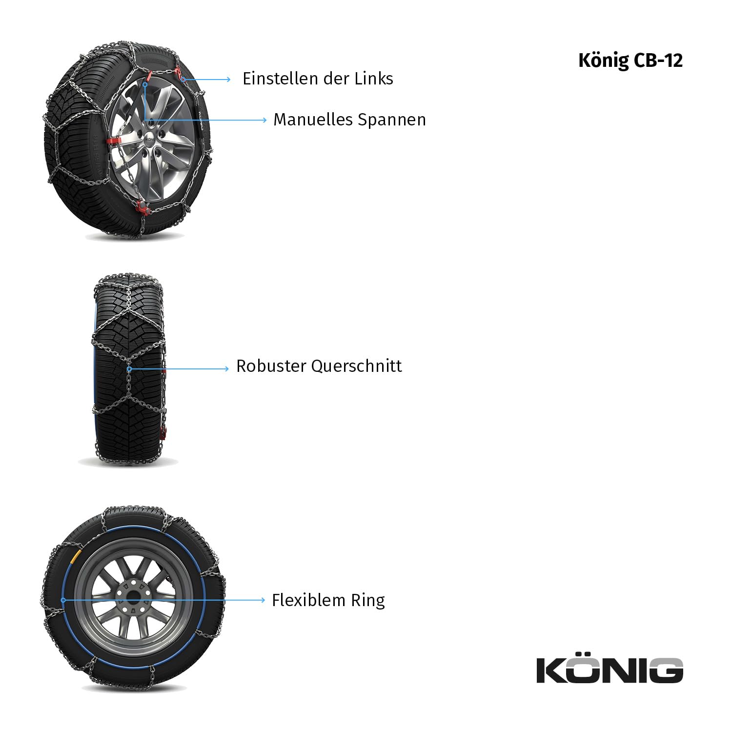 KÖNIG CB-12 090 - Schneeketten