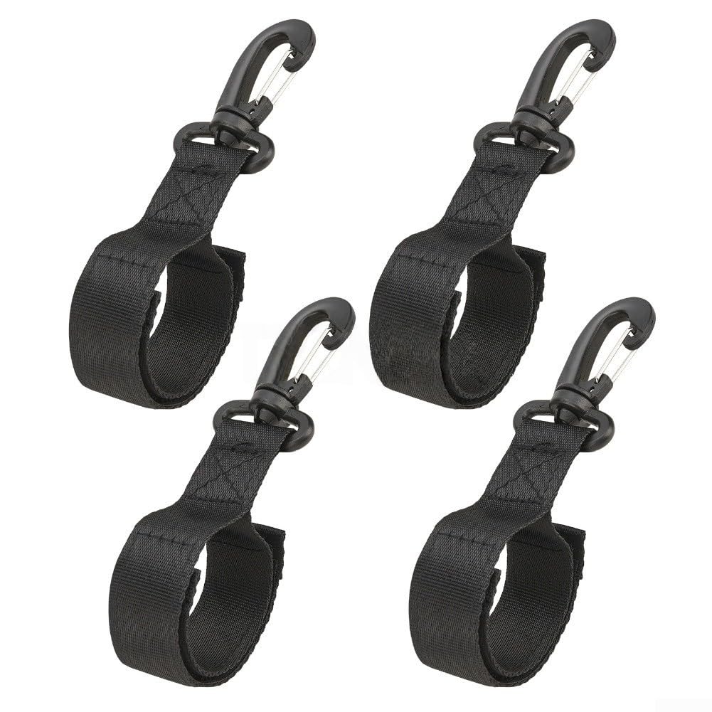 4pcs Adjustable Paddle Holder Clips for Canoe Paddle Board, Nylon Non-Drill Strap Mounts with Secure Shaft Retainer for Water Sports Gear