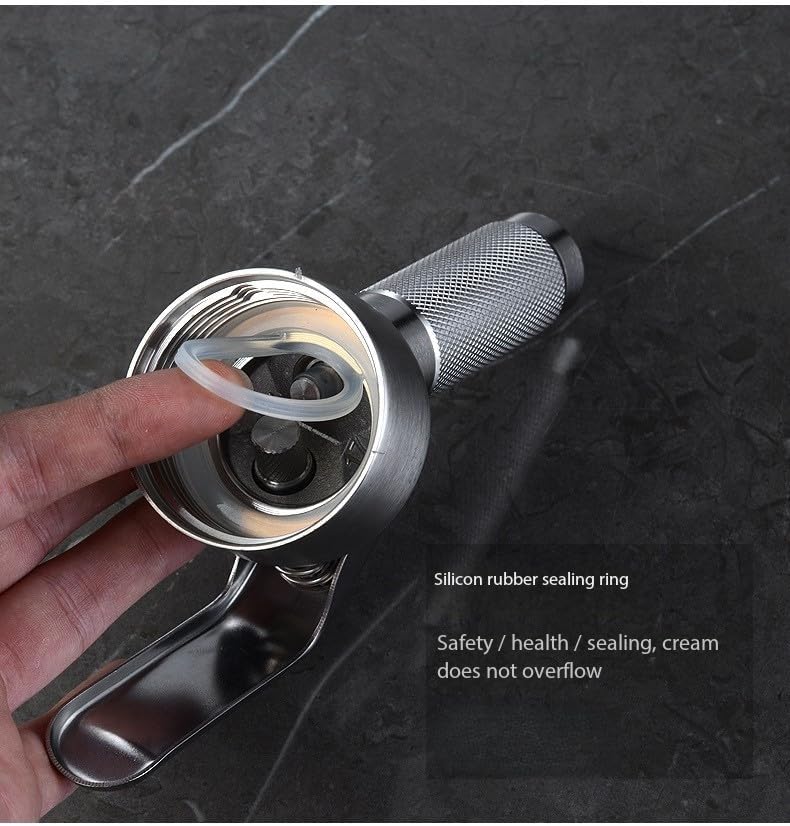 304 Premium Stainless Steel Cream Whipper & Foamer - The Perfect Companion for Coffee & Desserts (34oz SDT)