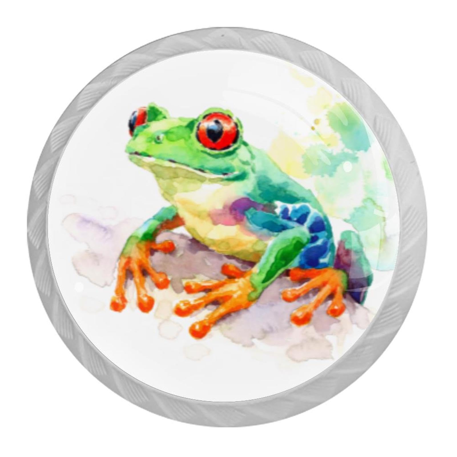 Tqmspg 4 Pieces Drawer Pulls Frog Door Knobs Dresser Handles for Kitchen Wardrobe Cupboard Hardware Furniture
