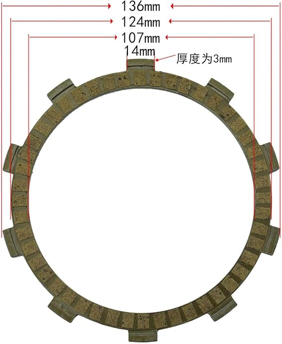 Clutch kit 7+1 Pcs Motorcycle Fibrous Clutch Discs Plates For H-ONDA CBR600RR CBR600 RR 2003-2008 ABS 2009-2011 2012 2013 2014 2015 2016 2017