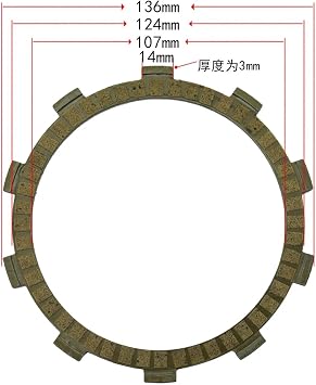 Clutch kit 7+1 Pcs Motorcycle Fibrous Clutch Discs Plates For H-ONDA CBR600RR CBR600 RR 2003-2008 ABS 2009-2011 2012 2013 2014 2015 2016 2017