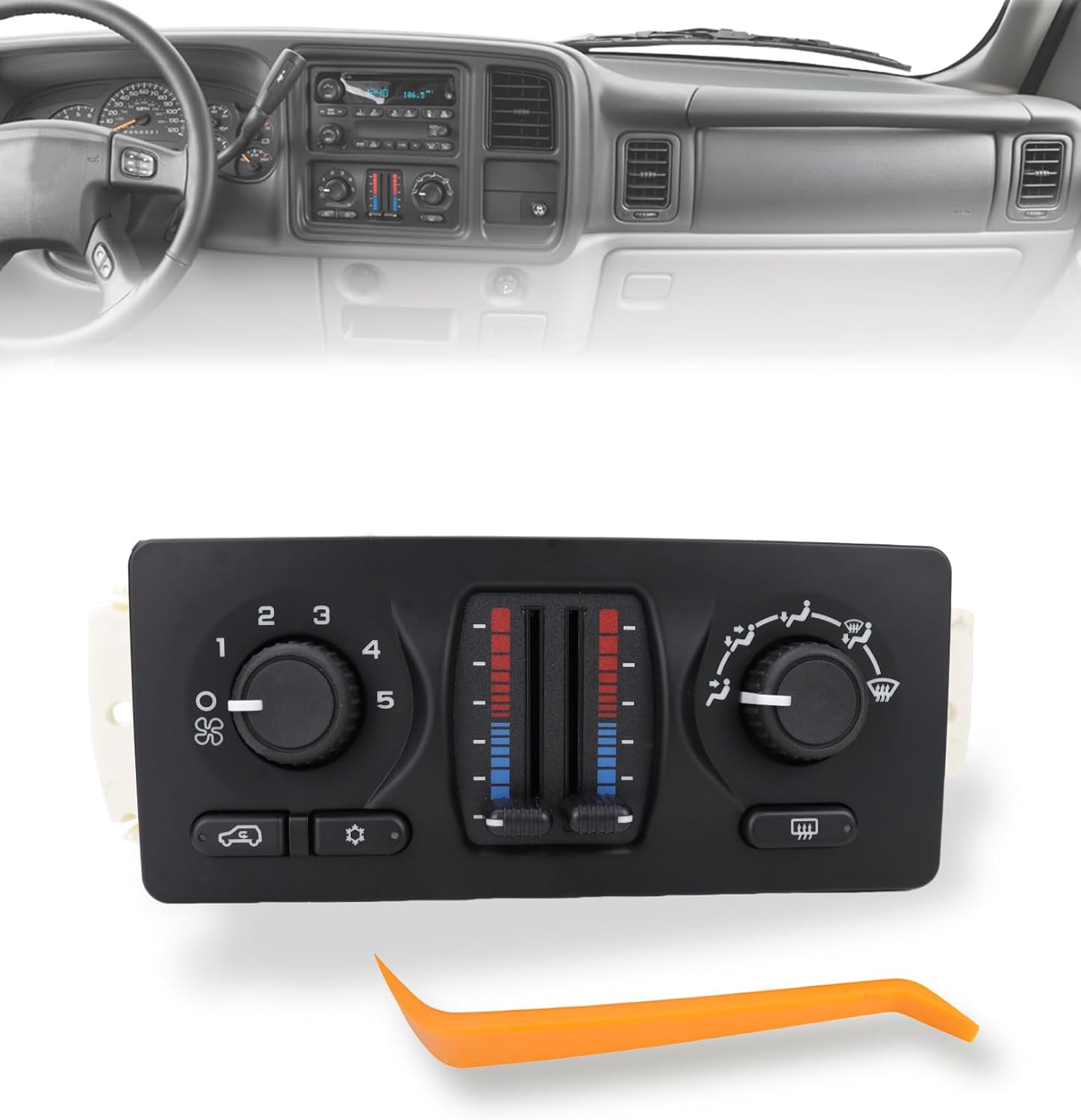 Flecto Climate Control Module Compatible with 2003 2007 GM Vehicles Replacement AC Control Panel Replaces OEM Part 599-210XD Easy Installation and Durable Build