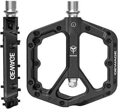 Mountain Bike Pedals Non-Slip Nylon Fiber Bicycle Flat Pedals Wide Flat Platform Peadals for Road Bike BMX Bike MTB Bicycle Pedals 9/16"