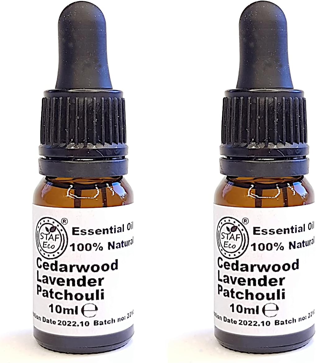 StafEco® Natural Moth Repellent Oil Lavender Cedar Patchouli Cedarwood for Wardobe Protection 2