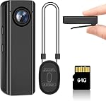 Mini Body Camera 64GB, 4K 30FPS Action POV Camcorder, Wearable Body Worn Cam with Audio and Video Recording, Hands Free Sports Camera with Magnetic Back Clip for Traveling Vlogging Cycling