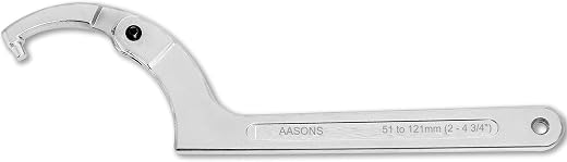 AASONS Adjustable C Spanner Hook Wrench Tool Pin Wrench Tool For Mechanical Equipments Vehicles Tighten Lock Nuts &amp; Bearin...