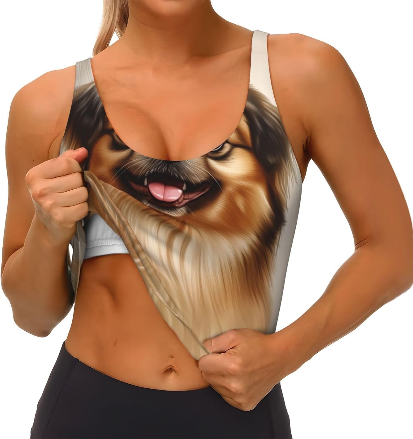 Cute Pomeranian Women's Sports Bras - High Support Workout Tops for Women, Yoga Sports Bra, Bralettes with Support
