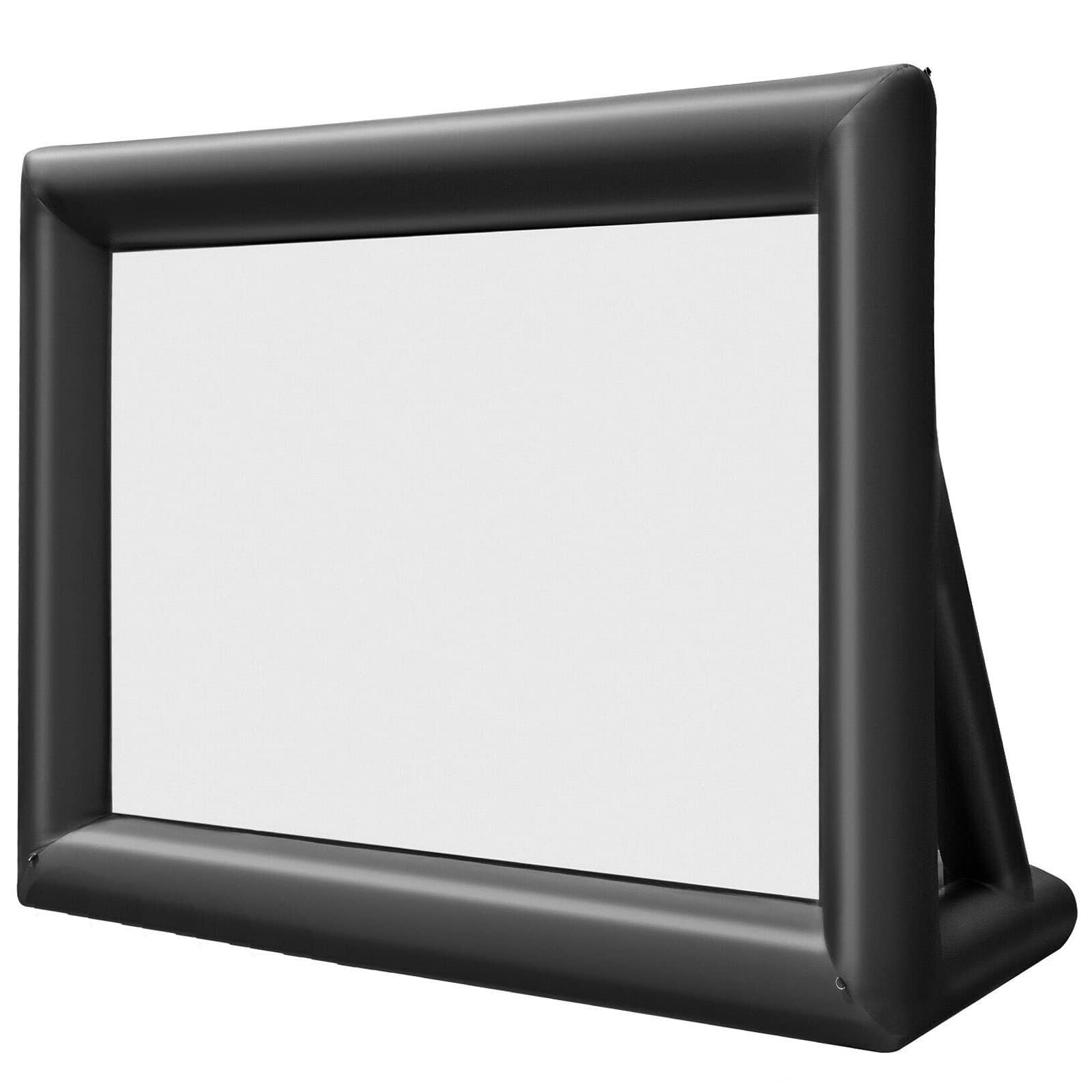 Schermo gonfiabile per proiettori cinematografici all'aperto, 4,3 m - 7,3 m, con ventilatore, design pieghevole e portatile, supporta proiezione anteriore e posteriore per feste in giardino e viaggi