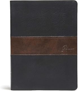 CSB Spurgeon Study Bible, Black/Brown LeatherTouch®, Black Letter, Study Notes, Quotes, Sermons Outlines, Ribbon Marker, Sewn Binding, Easy-to-Read Bible Serif Type