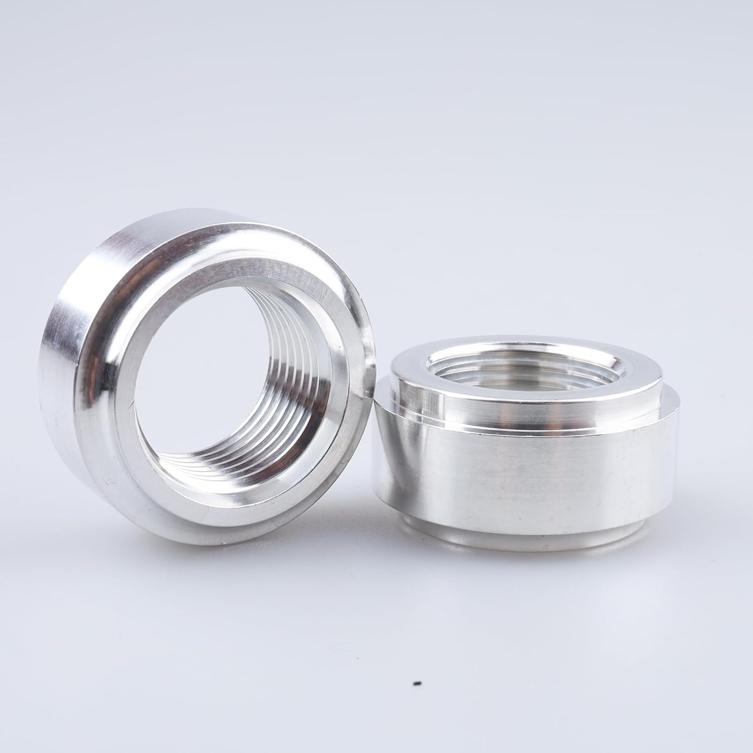 AC PERFORMANCE -10 AN Female Weld on Bung Fitting Aluminum 2PCS | Weldable Fuel Tank Adapter