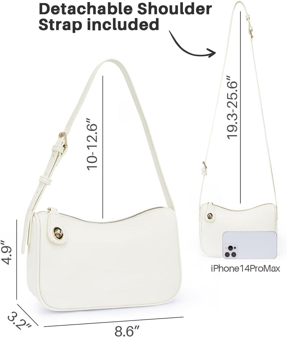 CHOLISS Shoulder Bag for Women, RFID Anti-Theft Crossbody Bags for Women, Vegan Leather Purse Handbags with Zipper Closure - Image 4