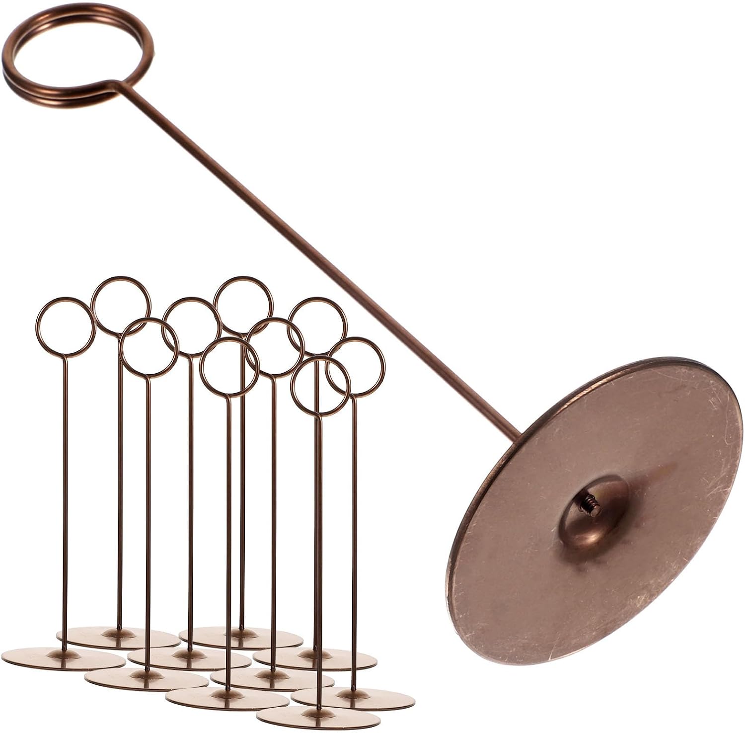 12pcs Golden Stainless Steel Table Number Holder Clips for Weddings