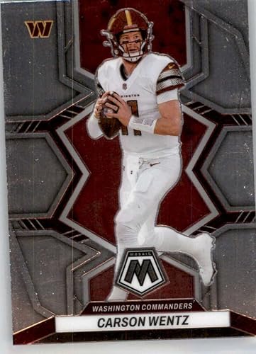 2022 PANINI MOSAIC 195 CARSON WENTZ WASHINGTON COMMANDERS FOOTBALL OFFICIAL TRADING CARD OF THE NFL