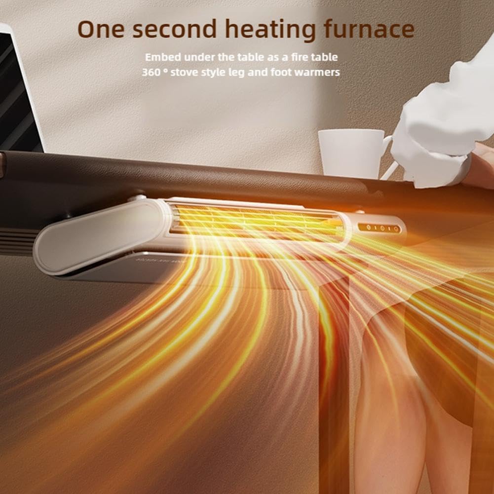 review Under Desk Foot Warmer, Wall-Mounted Heater, Hanging Patio Heater 3 Heating Modes, Personal Space Heater for Office and Home