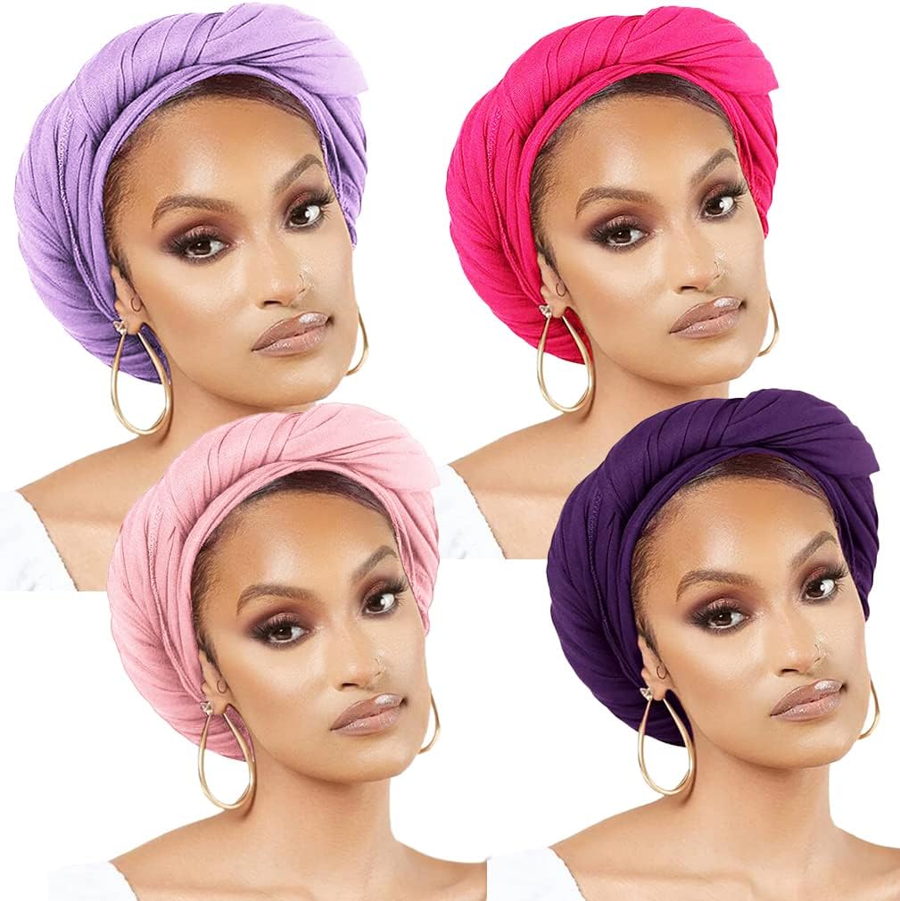 Head Wraps for Black Women Stretch Headwraps Large Hair Wraps Hijab Scarves for Muslim Head Scarf Turban Headbands - Image 4