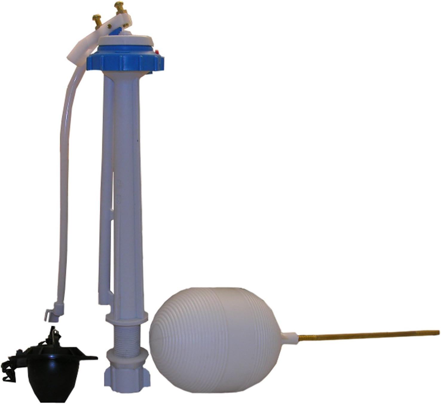 LASCO 04-4031 Toilet Ballcock with Anti-Syphon Plastic 10-Inch Fill Valve Kit with Float, Float Rod, Refill Tube, Flapper and Nut