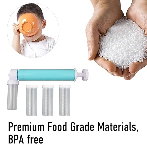 Vista 23 de Rainmae Aerógrafo manual para decorar pasteles, herramientas para hornear de bricolaje con 4 tubos de aerosol para pasteles de cocina, bricolaje