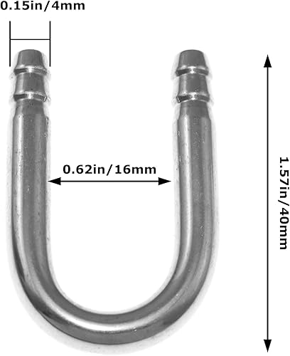 Miniatura 6 de 4 unids 1.575 in en forma de U tubo de acero inoxidable soportes de hardware conector de CO2 para acuario tanque de peces Co2 tubo de oxígeno