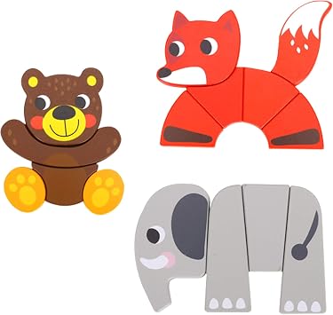 Learning Curve My First Animals Jigsaw Puzzle Set for Kids, Multicolor