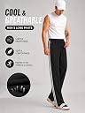 TYSORT Men's Lycra Cargo Track Pants – Loose Fit Joggers for Men | Korean Style Travel & Lounge Wear Trackpants with Pockets Dark Black gallery image