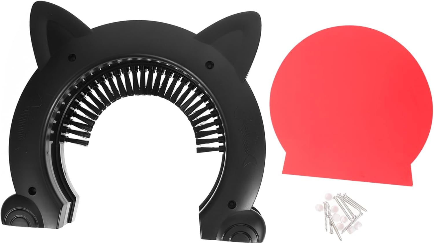 BESPORTBLE 1set Interior Pet Door for Cats and Dogs Material Grooming Brush Design Easy Access Cat Door for Homes for Interior Use