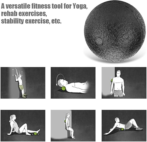 Miniatura 3 de Rodillo de espuma, rodillo de yoga de tejido profundo con bola de masaje, herramienta de punto de activación muscular para alivio del estrés y