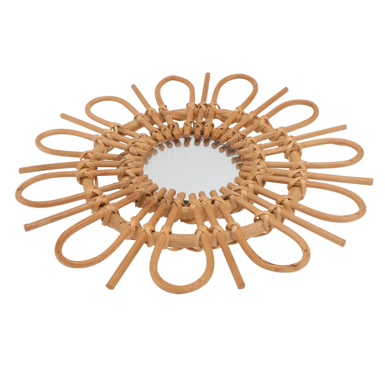 Miroir de Toilette en Bambou pour Illuminer une Entrée Sombre et Étroite