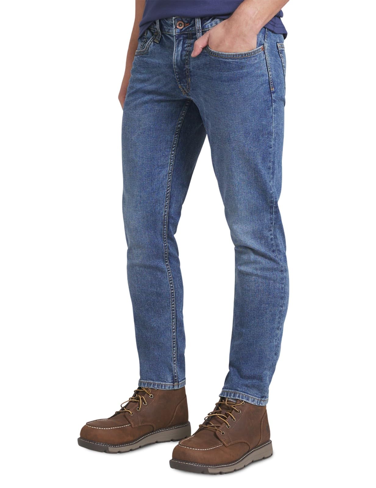 Mens Jeans Slim Fit - Super-Soft Stretch Denim Pants | Men's Straight Leg Jean with All-Way Stretch