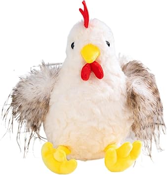 Chicken Plush Toy 28cm Cuddy Hen Realistic Stuffed Animal Cute Chick Farm Poultry Playtime Companions With Faux Feathers Yellow Legs Cuddly Toy For All Ages Hugging Hen Pillow Stress Relief Toys