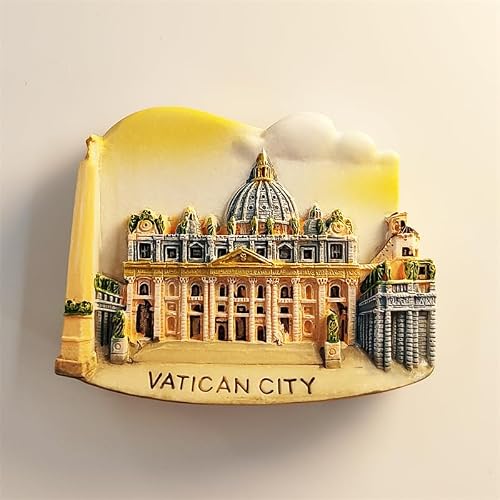 Italy, Vatican City, Rome, Creative 3D, Tourist Souvenir, Resin Painting, Decorative Magnetic Refrigerator Stickers
