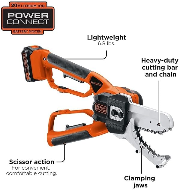BLACK+DECKER 20V MAX* Garden Loppers Cordless Chainsaw, Loppers for Tree Trimming Heavy Duty (LLP120) by BLACK+DECKER - Image 3