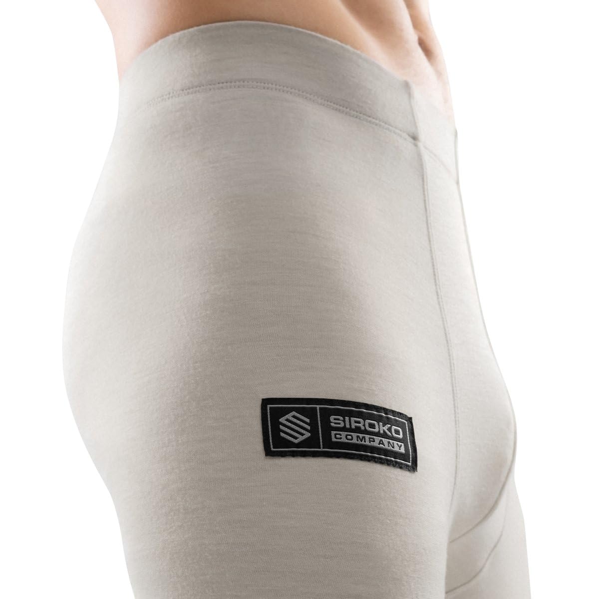 SIROKO Leggings térmicos de Lana para esquí y Nieve SRX Grit Beige