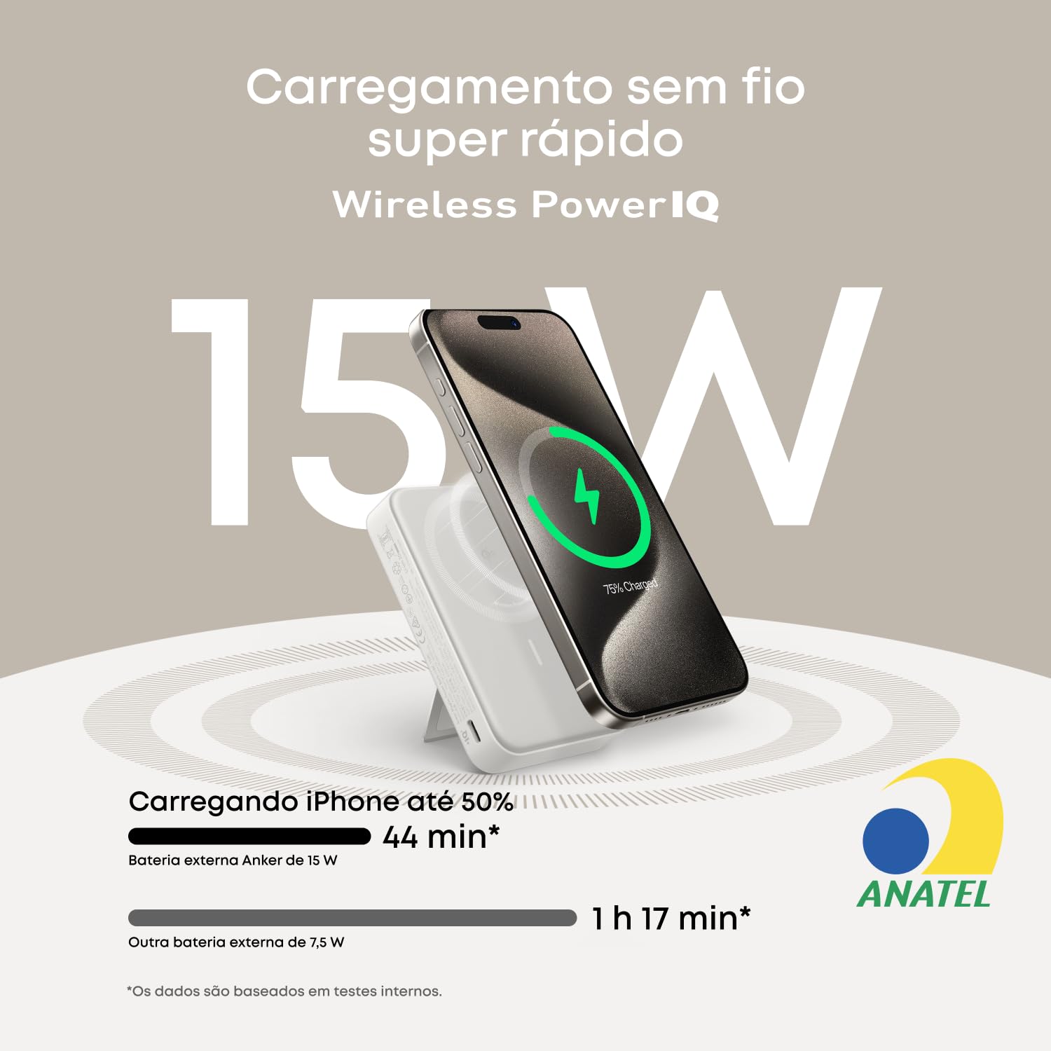 Anker MagGo Power Bank, Carregador Portátil com Certificação Qi2