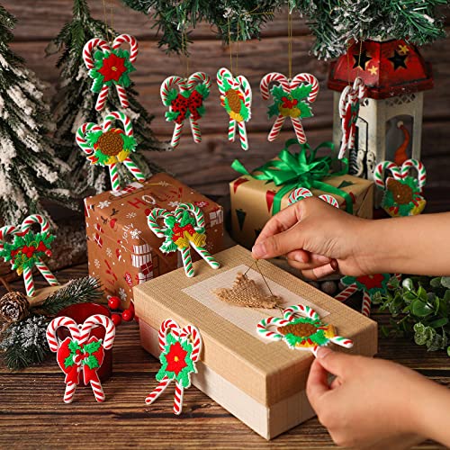 24 Pcs Pvc Christmas Candy Cane Ornaments Pine Cone Berry Bell Christmas Candy Ornament Christmas Tree Hanging Ornaments Christmas Candy Pendant For House Holiday Xmas Tree Party (Crossover Style) #TOP1