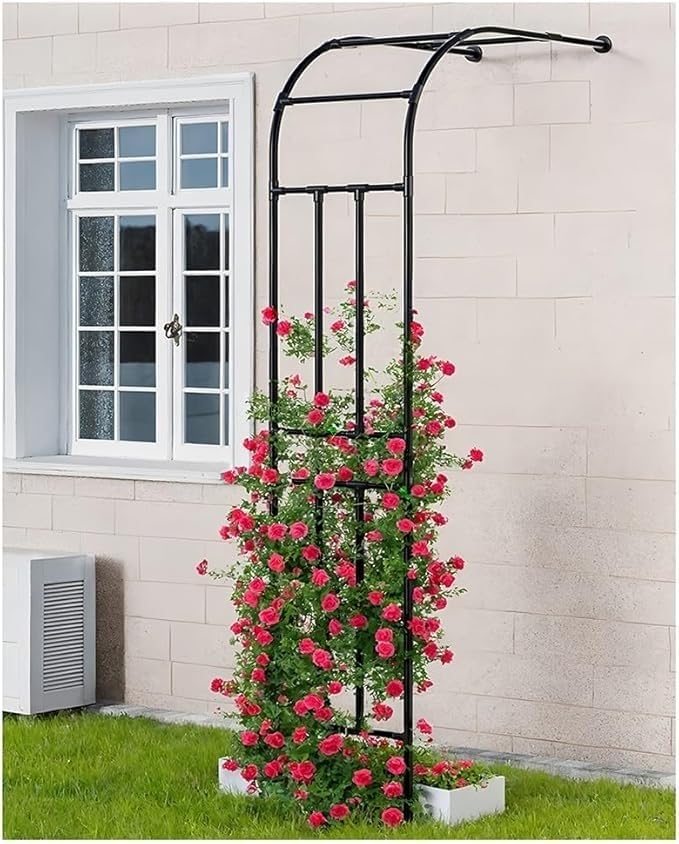 Arche de jardin en métal treillis plantes grimpantes extérieur pergola mariage 267cm