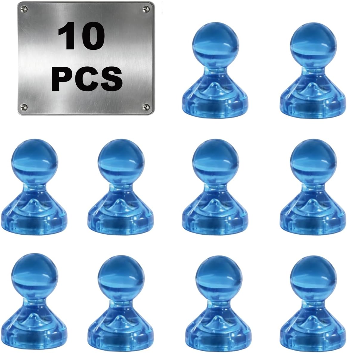 Ant Mag Magnetic Push Pins Strong,10 Pack Push Pin Magnets Blue