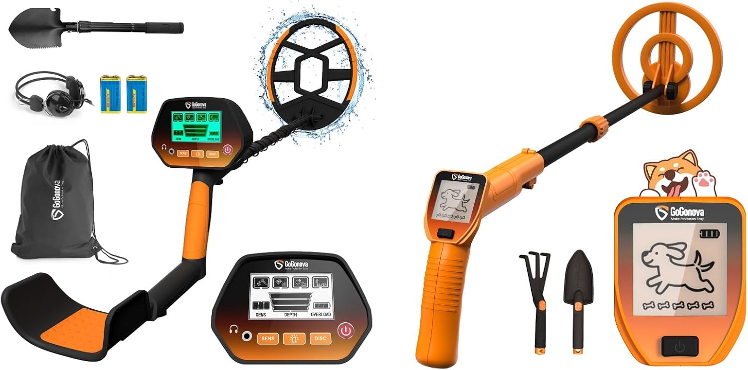 2Pcs Metal Detectors for Adults and Kids, Orange