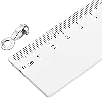Vista 5 de uxcell Conector de cadena de bolas, conexión de acero inoxidable de 0.157 in y 0.177 in, paquete de 20