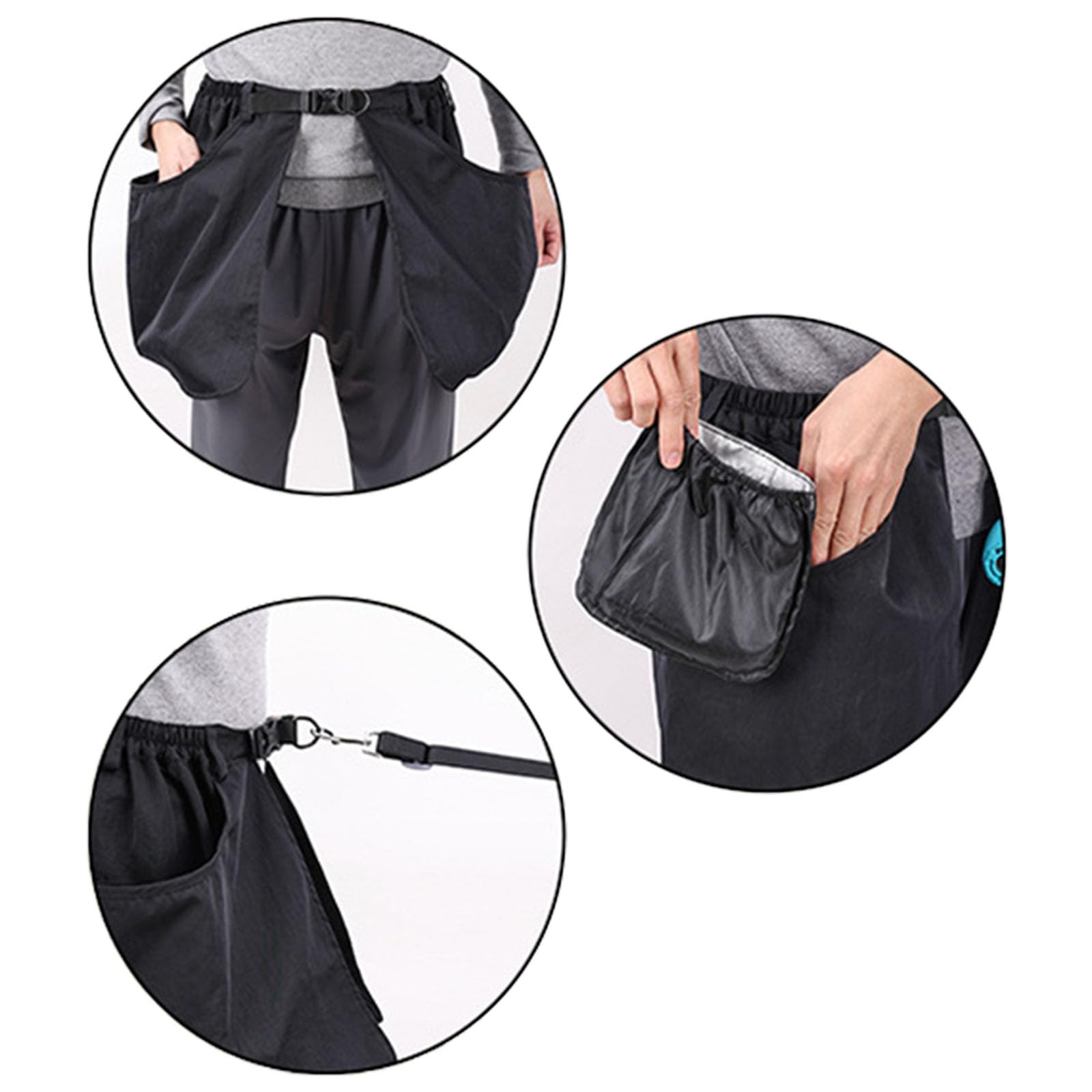 Pochettes de friandises réglables pour chien pour la promenade en plein air avec grande poche Outil de dressage pour chien Fournitures pour animaux