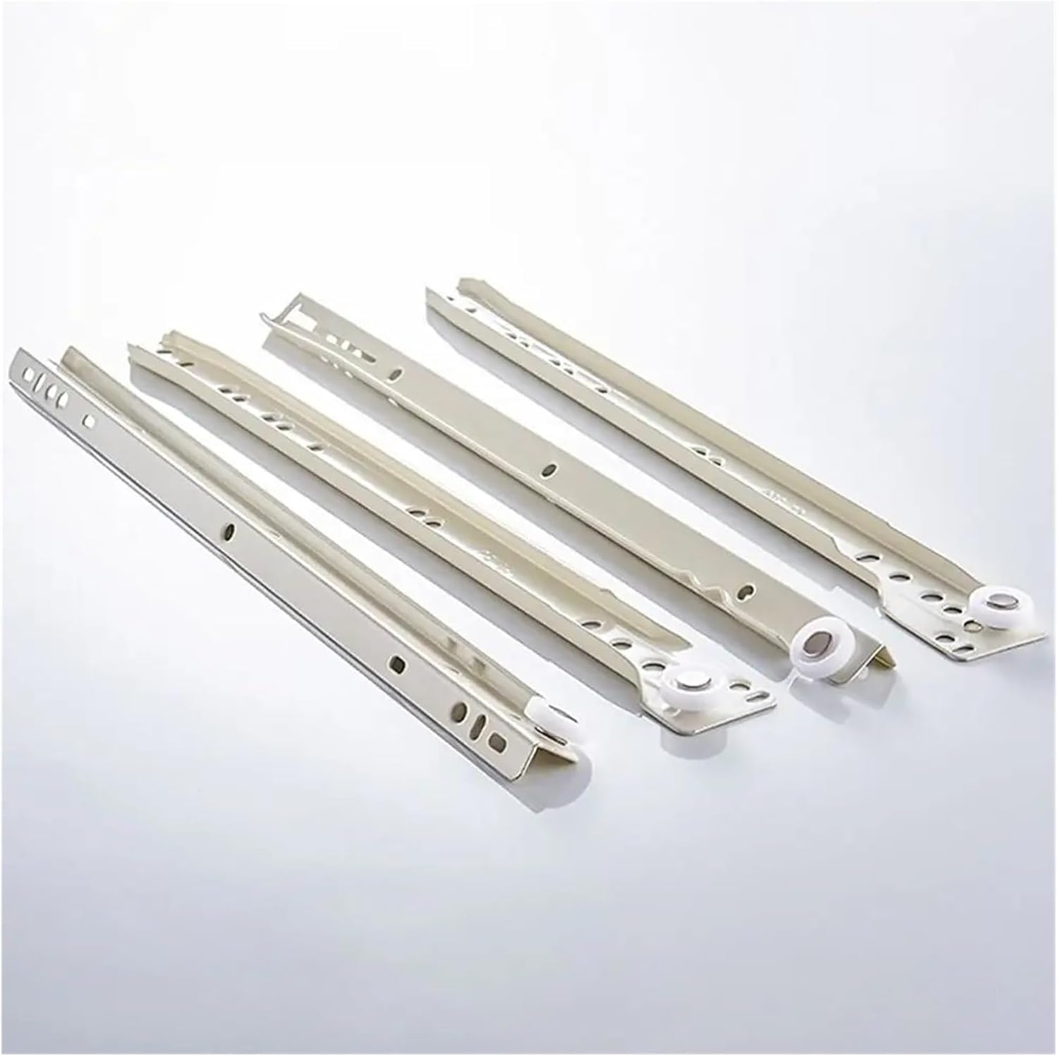 Full Extension Drawer Slides 1Pair Thickening Pulley Drawer Track Keyboard Roller Furniture(12inch-30cm)