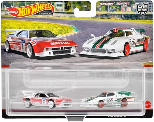Miniatura 4 de Hot Wheels Premium Car Culture - Paquete de 2 BMW M1 Procar y Lancia Stratos Grupo 5