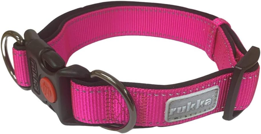 Rukka Pets Adjustable Collar, Hot Pink, M