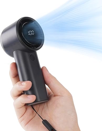 Ventilador turbo portátil actualizado 2025 con batería de 20 horas, mini ventilador recargable con pantalla digital, base antideslizante, capacidad