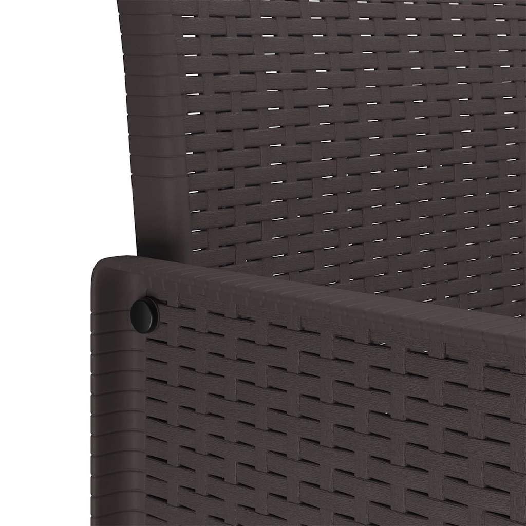 vidaXL Set da Pranzo per Giardino 5 PCS Marrone Polipropilene, Set da Pranzo Moderno per Giardino e terrazza, Leggero e Resistente, arredo per Feste all'aperto