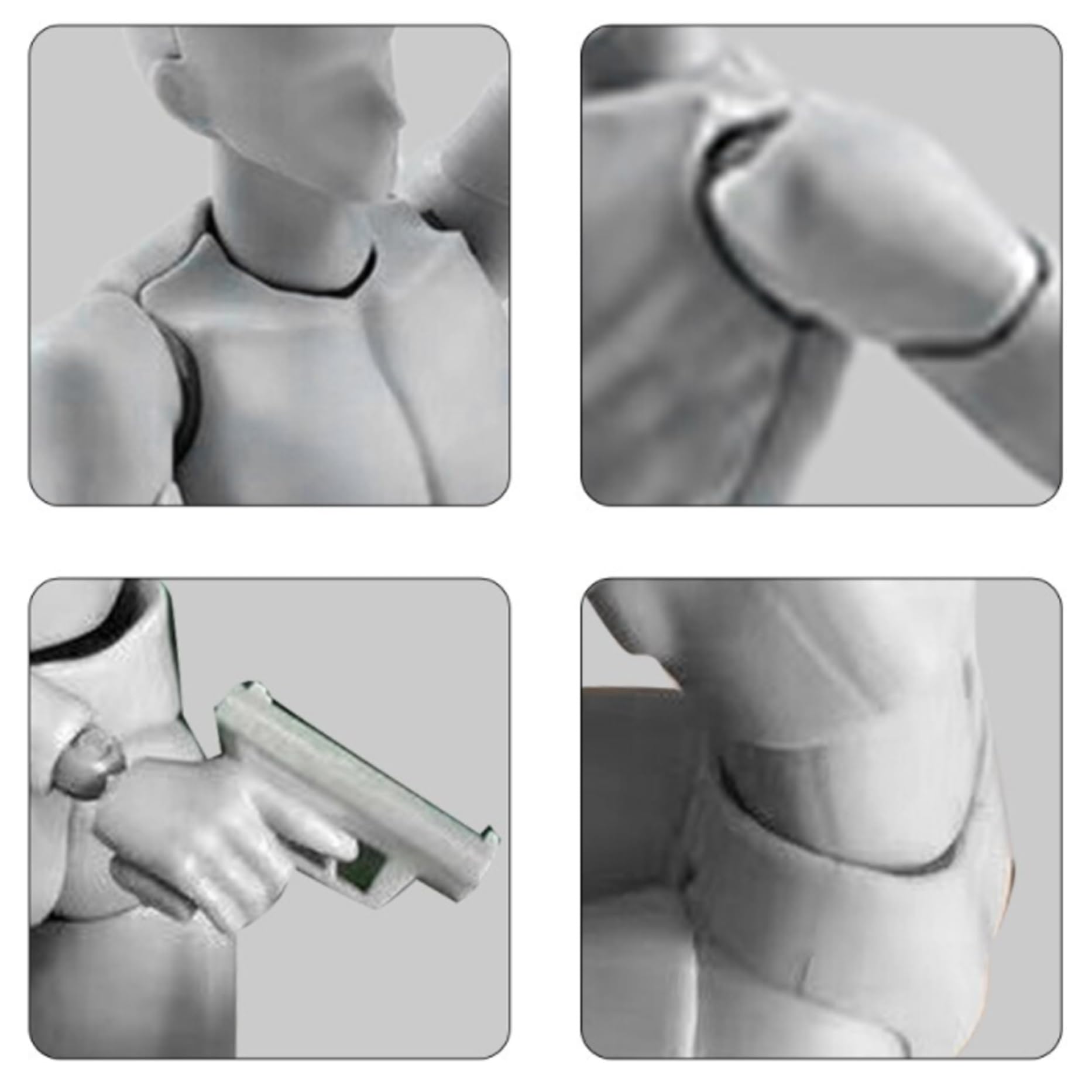 Mini Action Figure Gesti mobili Modello leggero in PVC Supporti per bambole Body-Chan Set con supporto piedistallo per schizzi, pittura, disegno maschile, decorazioni natalizie