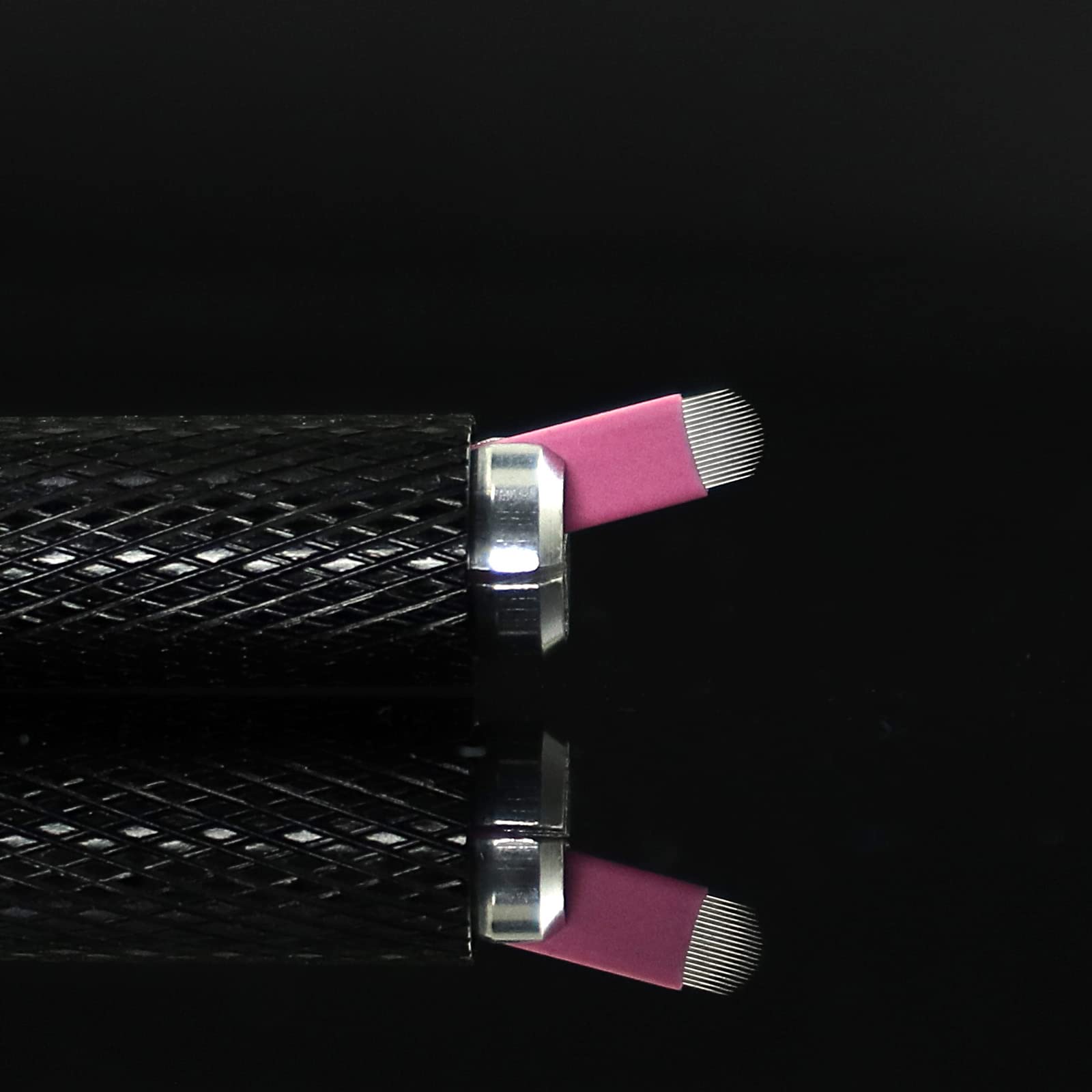 50 piezas Rosa Agujas de Microblading Nano 0.18mm Maquillaje permanente 18U 12 Slope 14 Slope (18U)