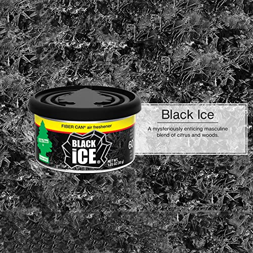 Image of Little Trees Black Ice Fiber Can Car Air Freshener, 30g