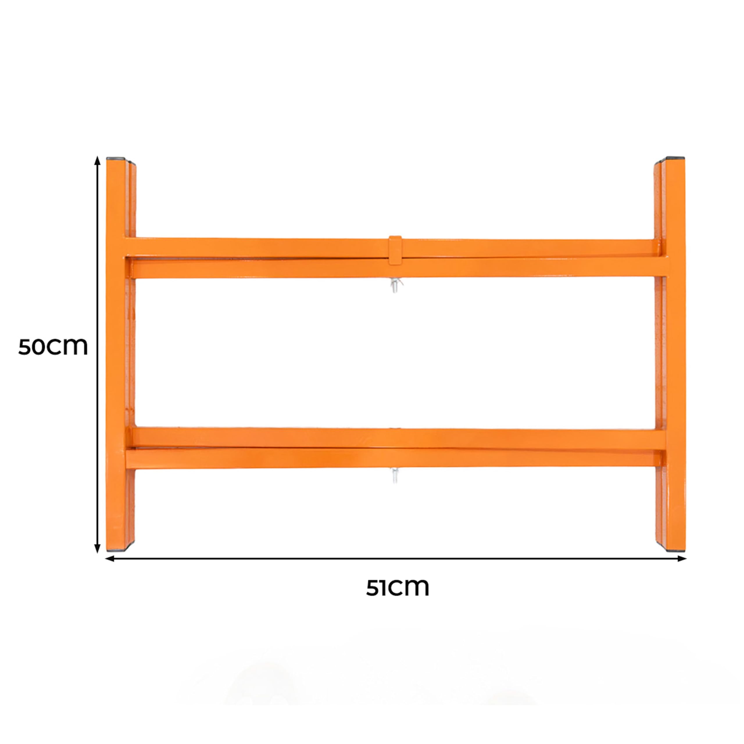 Base para Tableros de Mortero | Set de 10| Soportes Plegables de Acero 25x25mm | Altura 50cm | Capacidad 100kg | Pies Antideslizantes y Kit de Fijación Incluido | Uso Profesional Mortero p/Mampostería