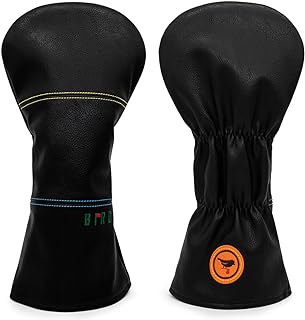 Golf Club Headcover 3 Wood Headcover Birdie Design Magnetic Closure Elegant Embroidery Premium Leather Driver Fairway Wood Hybrid Blade Mallet Putter Cover